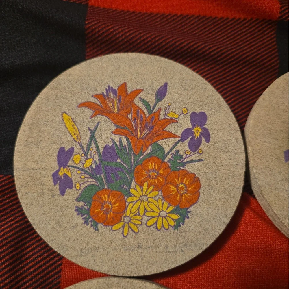 Ceramic Flower Coasters 4